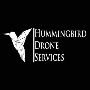 Hummingbird logo white with black background 300x300