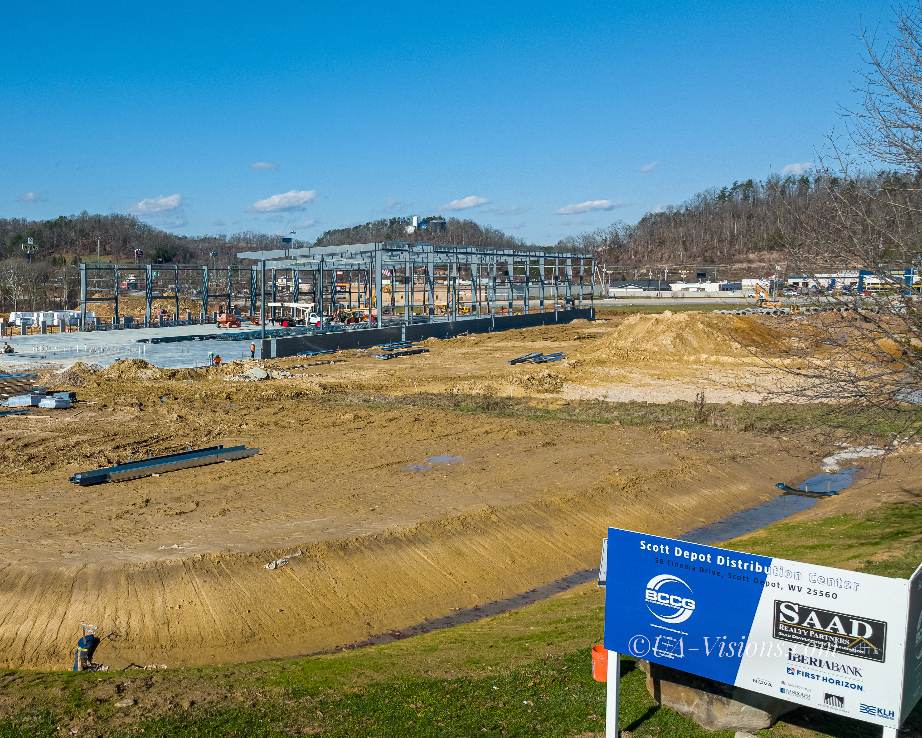 Full Size Construction Company Sign Teays Valley