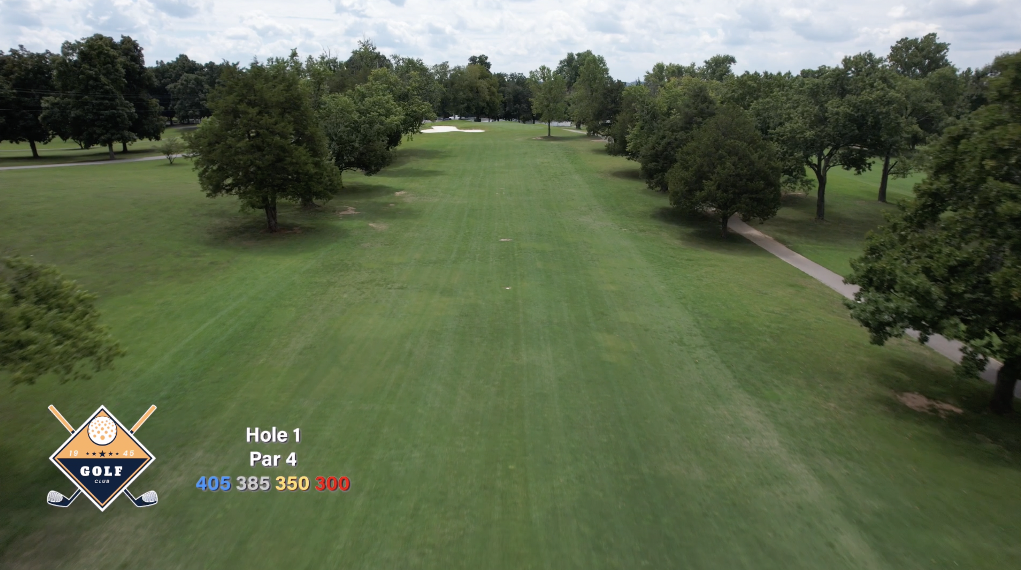 Golf course hole flyover Golf course hole flyover