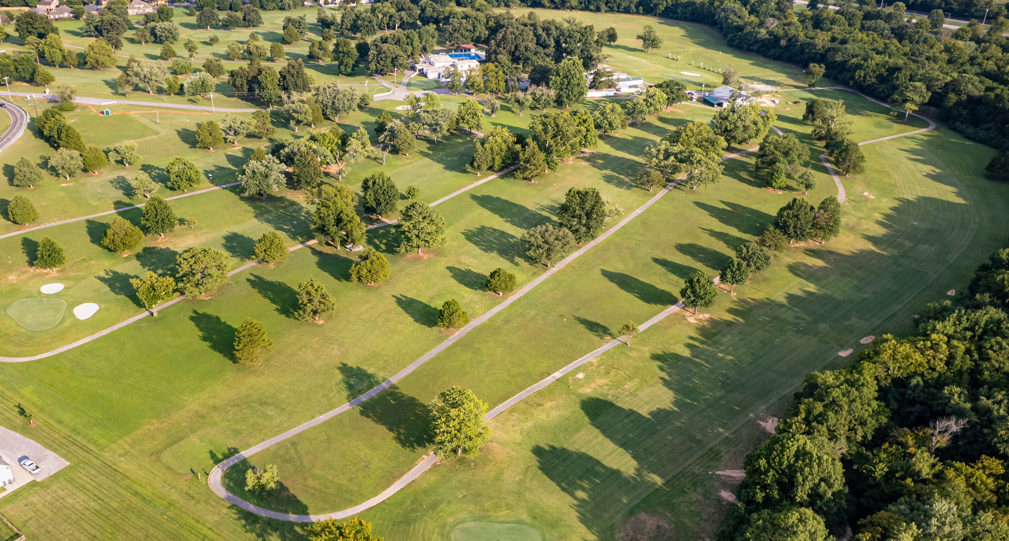 Wide shot golf course property Wide shot golf course property